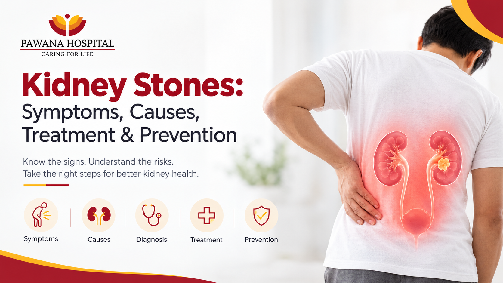 Kidney stones symptoms, causes, treatment and prevention guide by Pawana Hospital